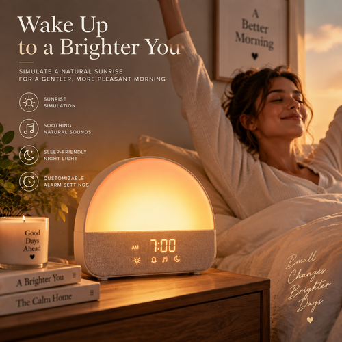 Lunara™ Sunrise Wake Lamp Wake Up To A Softer, Brighter Morning
