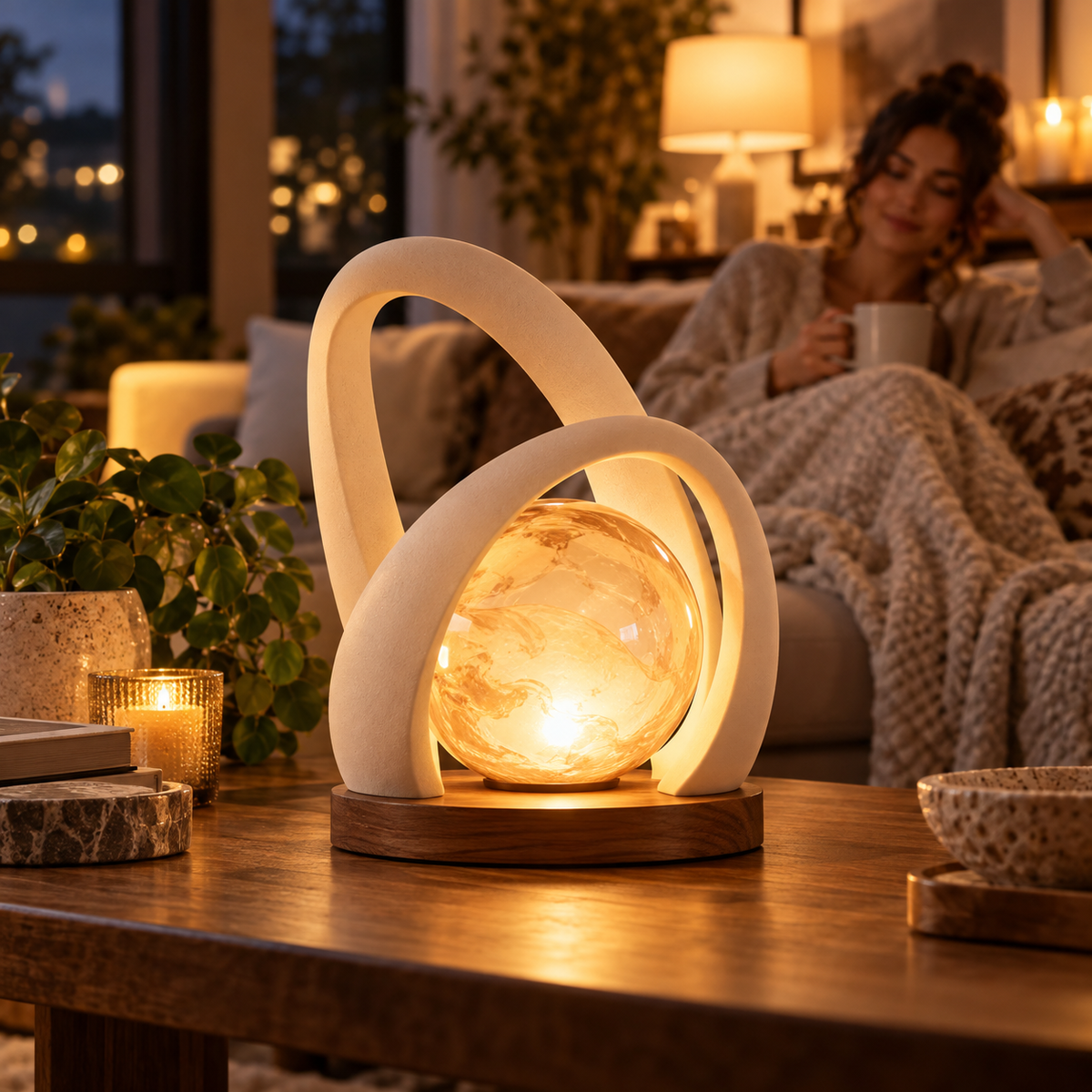 Lunara™ Sculptural Glow Lamp A Modern Ambient Light That Makes Any Space Feel Like Home
