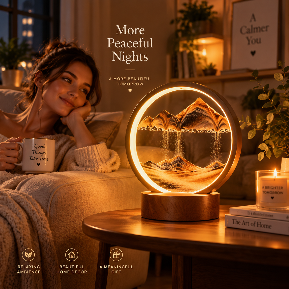 Lunara™ Sandscape Ambient Lamp A Moving Landscape Light That Creates A Moment Of Calm