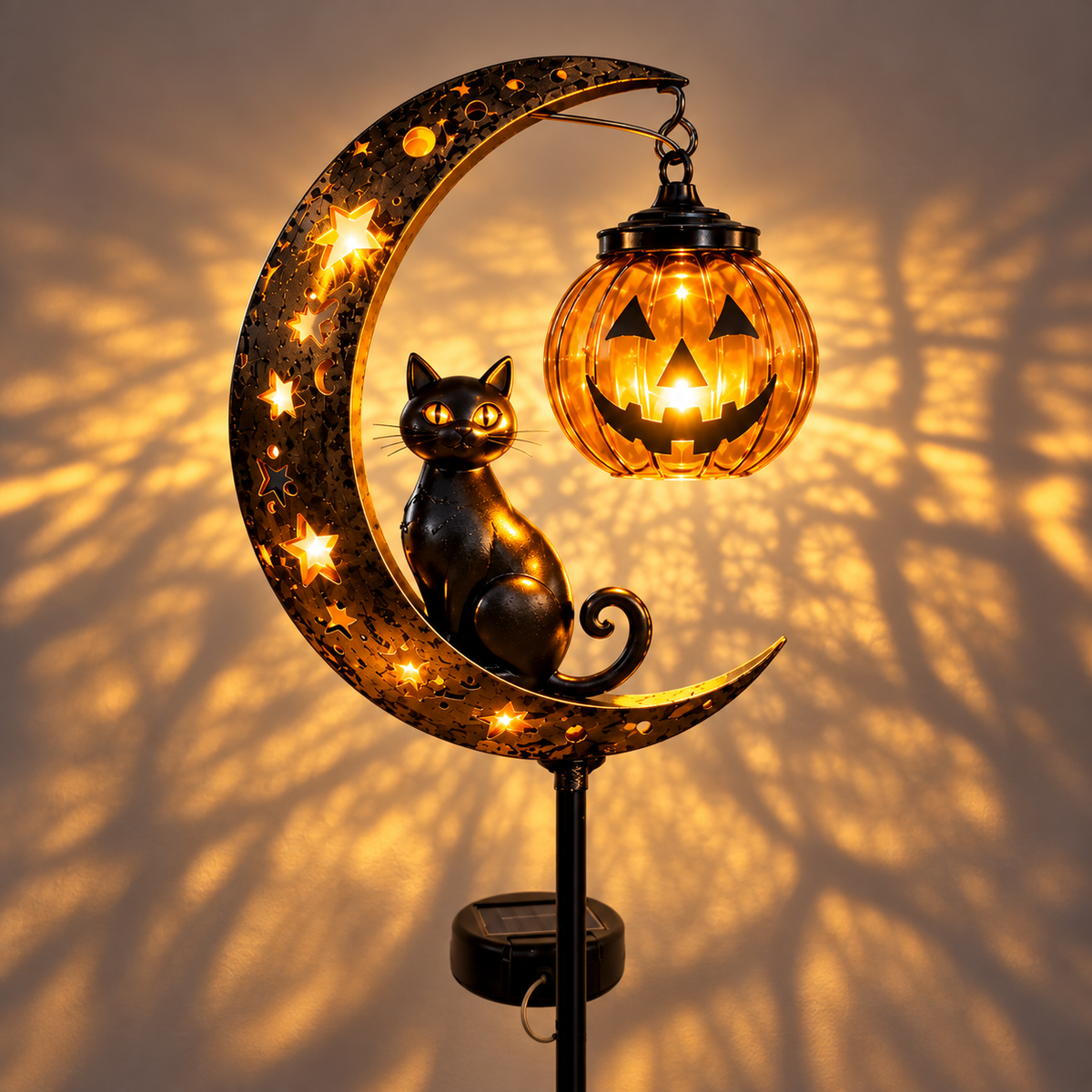 🐈‍⬛🌙Halloween Early Bird Special Sale 49% OFF-Pumpkin Moon Garden Stake Light🎃